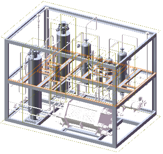 Hydrogen production + purification system device